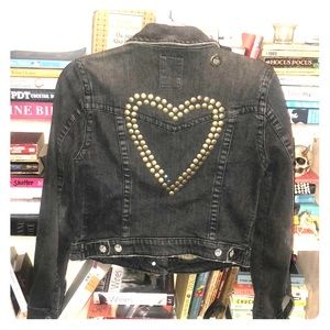 Free people distressed denim jacket